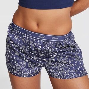 Victoria Secret Pink Navy Paisley Print Shorts
